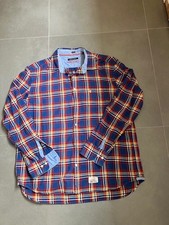 Original  -Marc O'Polo Herrenhemd – blau/rot/gelb/weiß kariert - Gr. XXL - 45/46