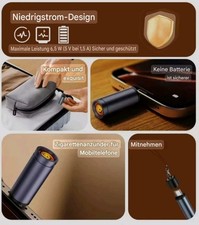 ✅Elektrisches USB Feuerzeug Sturmfeuerzeug Lighter für Handy Smartphone USB - C 