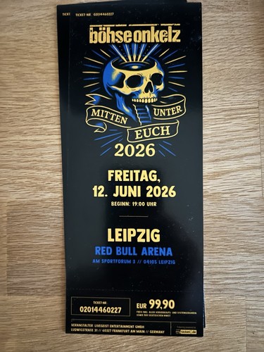 Böhse onkelz ticket - böhse,