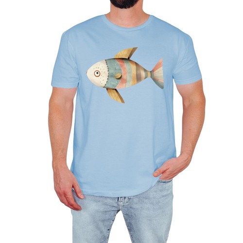 Bunte fische herren shirt - herren, t-shirt