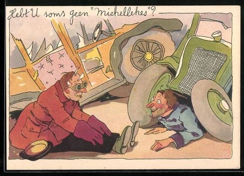 Künstler zwei autofahrer - künstler-ak,