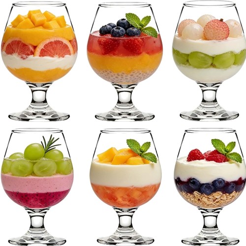Dessertschalen glas set - dessertschalen, 6