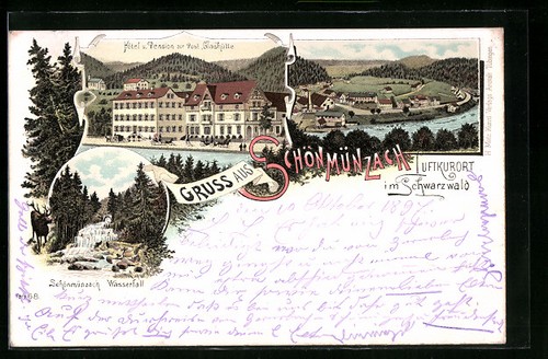 Lithographie schönmünzach - lithographie, i
