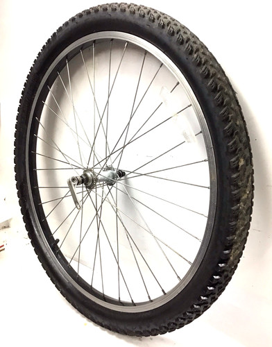 Bicycle front black - bicycle, wheel