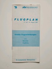 Flugplan München Augsburg Airport Timetable 1993