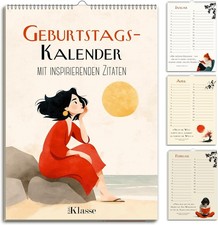 Geburtstagskalender mit Zitaten undatiert Geburtstagsplaner Wandkalender A5