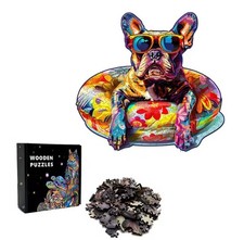 Hund Dog Puzzle aus Holz, Holzpuzzle für Erwachsene & Kinder, Deko, Motiv, DIY