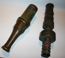 2 antike sehr alte Schlauchverbinder Stutzen Anbinder Messing massiv