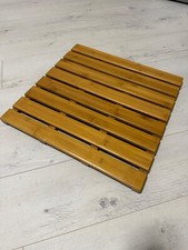  Badvorleger Bambus 52 x 52 x 3 cm rutschfeste Bambusmatte NEU