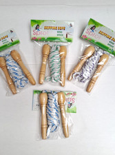 4 x Springseil mit Holzgriff