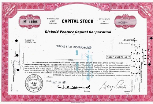 Diebold venture capital - venture,