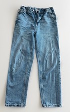 Damen Jeans Hose Karotte Blau