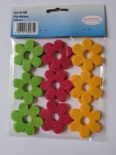 18x Blumen aus Filz 4,8cm