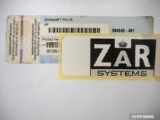 Original HP Windows 7 Pro Professional OA 32 / 64Bit Key, Lizenz, Code, Win7 Pro