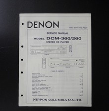 Original DENON DCM-360/260 Service Manual CD Player/Wechsler S39