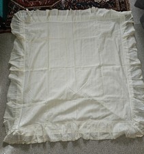 Vintage- Antike Bettwäsche Monogramm, 2 Kissenbezüge mit Volant, 1 x 1m, ca 1900