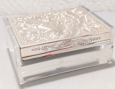 WMF Zigarettenschatulle aus Acryl- oder Plexiglas mit Metalldeckel 70er Jahre