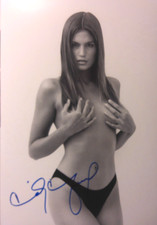 Cindy Crawford orig. Autogramm  20x30 JUNG/SEXY s/w