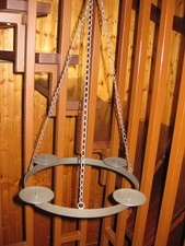 Hängekerzenhalter/ Adventskranz schwarz Metall. 30 cm Durchmesser zum Aufhängen