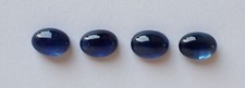4 natürliche Saphir Cabochons