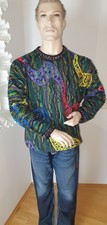 Vintage 90s COOGI AUSTRALIA Sweater Multicolor size XL (54) 3D Knit Biggie
