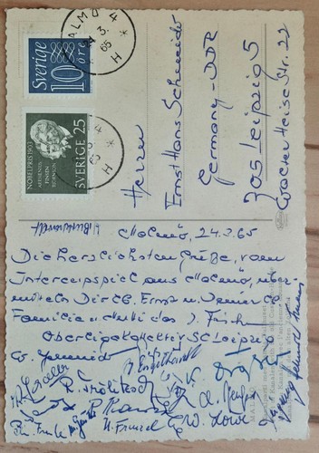 Karte aus schweden malmö - schweden,, ff