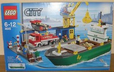 Lego City 4645 Großer Hafen Big Harbour mit Frachtschiff 100% komplett mit OVP