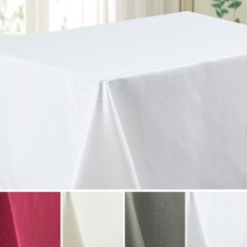 Tischdecke Tischtuch Punkte DAMAST Fleckabweisend Pflegeleicht Gastroqualität
