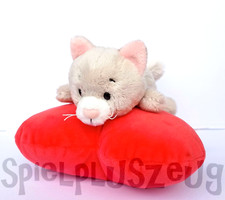 Nici Green 49404 Love Katze auf Herz liegend Plüsch Kuscheltier