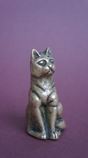 Katze Metall Figur Messing