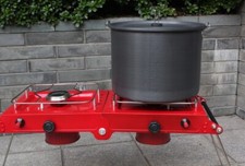 Gaskocher 2x3000W Gas Campingkocher - Rot tragbar Doppel-Gasherd