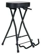 B-WARE Gitarre Hocker Ständer Schwarz Barhocker Bar Stool Klappbar Stehhilfe