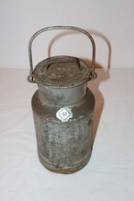 Milchkanne 66 mit Deckel Metall mit schöne Patina alt Garten Deko Terassen Deko