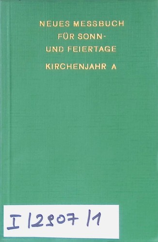 Neues messbuch für sonn - messbuch, sonn-