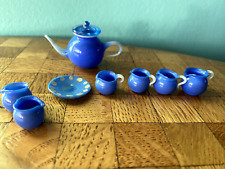 Kaffeegeschirr  blau Glas