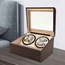 Automatik Uhrenbeweger Uhrenbox Automatikuhren 4+6 Uhren Watch Winder Box Braun