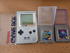 Game Boy Pocket silber MGB-001 mit Tetris & Mario Land ORIGINAL GAMEBOY