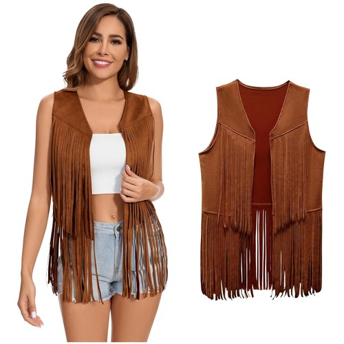 Western weste damen fransen - weste,