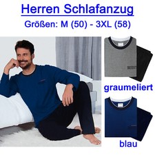 Modischer Herren Schlafanzug lang Pyjama Hausanzug Gr. M L XL XXL 3XL 50-58*****