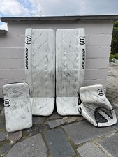 Eishockey Goalie Torwart Pads Schienen Set Warrior R/G4 mit R/GT Stockhand