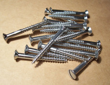 DIN 95 Messing verchromt - 4x40 mm 20 Stück Holzschrauben Schlitz, Linsenkopf