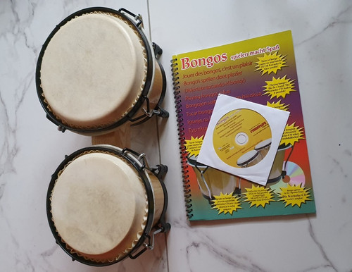 Bongos holz mit lehrbuch und - bongos,