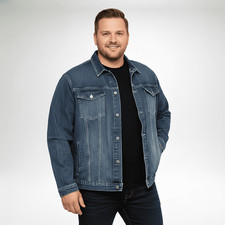 Basic Jeans-Jacke in Stone in