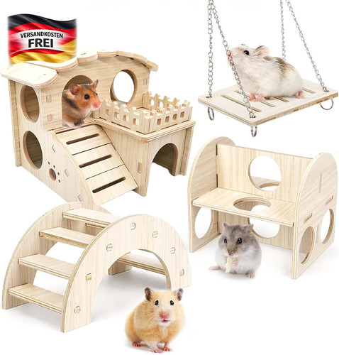 Hamster spielzeug set holz mit - hamster,