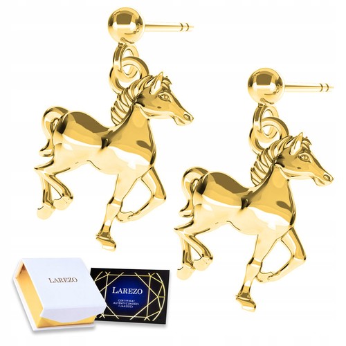 Gold pferde ohrringe pony - pferde,