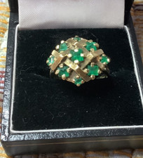 Funkelnder Cluster-Ring 14 kt