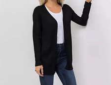 VIA MILANO Longcardigan Rippstrick offene Front figurumspielend  gr.48  ot