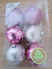 Christbaumschmuck Kunststoff Weihnachtsbaumschmuck Christbaumkugeln Rosa Mix