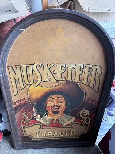 Werbe schild holz - werbe, musketeer