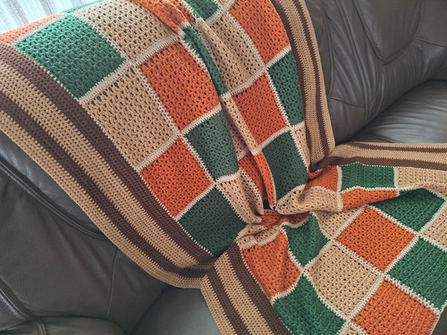 Strick plaid kuscheldecke - strick-,